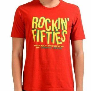 Armani Jeans AJ "Rock in Fifties" Mens Red T-Shirt